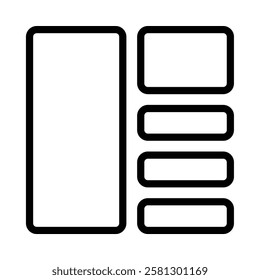 Layout icon illustration in line style. Perfect for website mobile app presentation. Suitable for any user interface and user experience