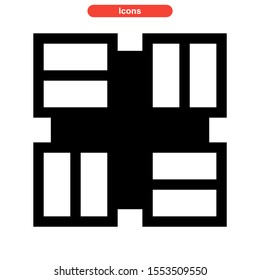 layout icon isolated sign symbol vector illustration - high quality black style vector icons
