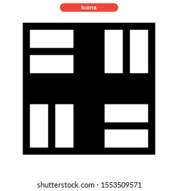 layout icon isolated sign symbol vector illustration - high quality black style vector icons
