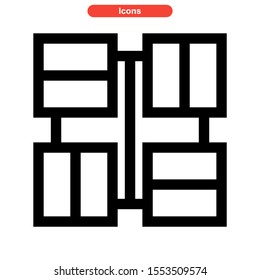 layout icon isolated sign symbol vector illustration - high quality black style vector icons
