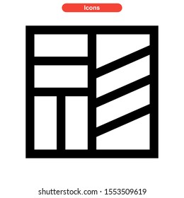 layout icon isolated sign symbol vector illustration - high quality black style vector icons
