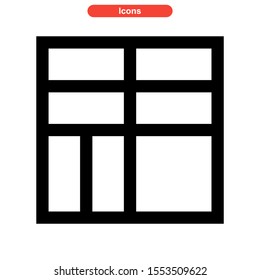 layout icon isolated sign symbol vector illustration - high quality black style vector icons
