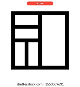 layout icon isolated sign symbol vector illustration - high quality black style vector icons
