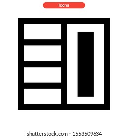 layout icon isolated sign symbol vector illustration - high quality black style vector icons
