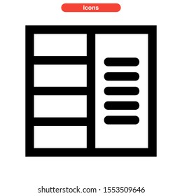 layout icon isolated sign symbol vector illustration - high quality black style vector icons
