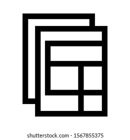 layout icon isolated sign symbol vector illustration - high quality black style vector icons
