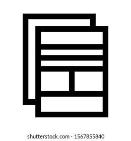 layout icon isolated sign symbol vector illustration - high quality black style vector icons
