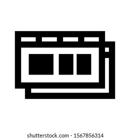 layout icon isolated sign symbol vector illustration - high quality black style vector icons
