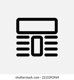 Icono de diseño en estilo de línea, uso para presentación de aplicaciones móviles del sitio web