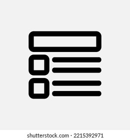 Layout icon in line style, use for website mobile app presentation