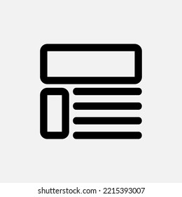 Layout icon in line style, use for website mobile app presentation