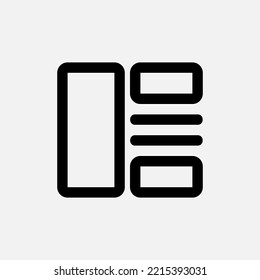 Layout icon in line style, use for website mobile app presentation