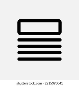 Layout icon in line style, use for website mobile app presentation
