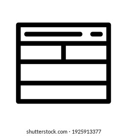 layout icon or logo isolated sign symbol vector illustration - high quality black style vector icons
