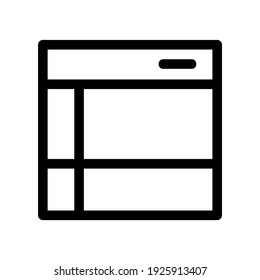 layout icon or logo isolated sign symbol vector illustration - high quality black style vector icons
