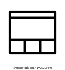 layout icon or logo isolated sign symbol vector illustration - high quality black style vector icons
