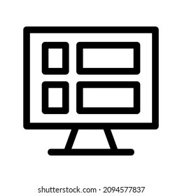 layout icon or logo isolated sign symbol vector illustration - high quality black style vector icons
