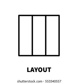Layout icon or logo in modern line style. High quality black outline pictogram for web site design and mobile apps. Vector illustration on a white background.