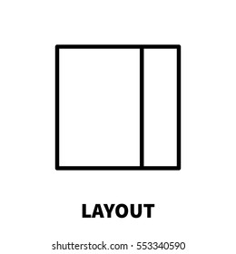 Layout icon or logo in modern line style. High quality black outline pictogram for web site design and mobile apps. Vector illustration on a white background.