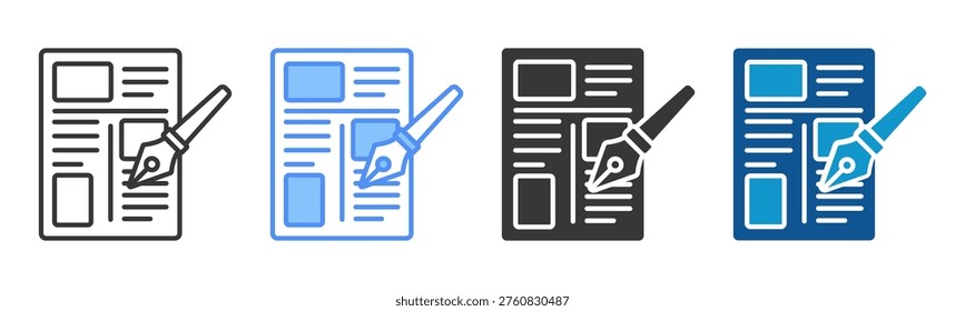 Layout Icon Set Multiple Style Collection