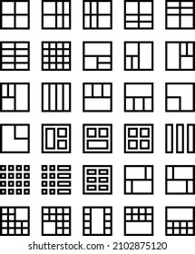 Conjunto de iconos de diseño con estilo de esquema, adecuado para el proyecto