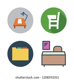 layout icon set. vector set about folder and desk icons set.