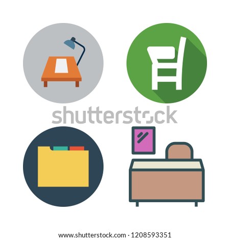 layout icon set. vector set about folder and desk icons set.