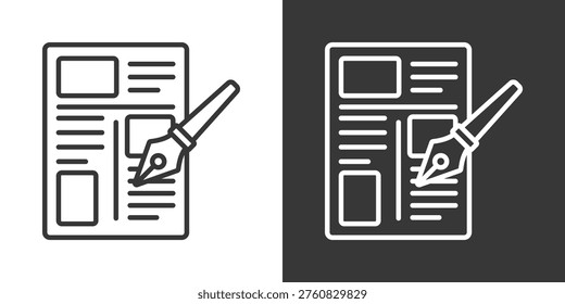 Layout Icon Set Vector Collection Isolated In Black And White