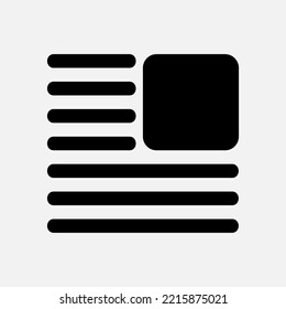 Layout icon in solid style, use for website mobile app presentation