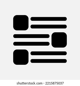 Layout icon in solid style, use for website mobile app presentation