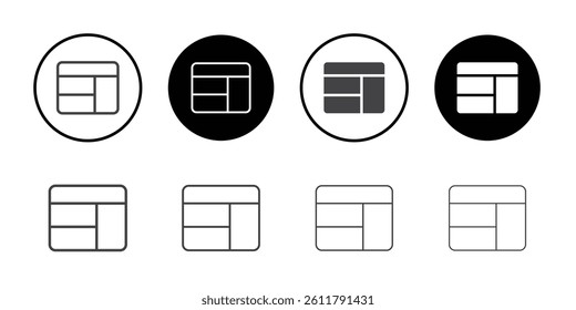 Layout icon Symbol line set