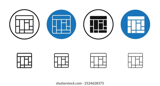 Layout icon Thin line art collection