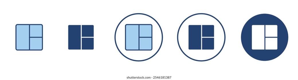 Layout icon Thin line art isolated