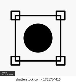 Layoutbild-Symbol im trendigen Stil, isolierter Hintergrund