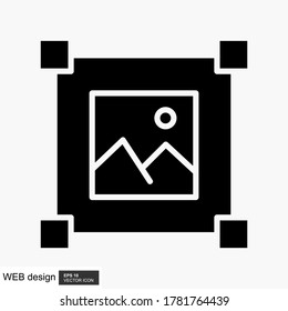 Layoutbild-Symbol im trendigen Stil, isolierter Hintergrund