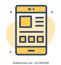 layout Icon. User interface Vector Illustration, As a Simple Vector Sign and Trendy Symbol in Line Art Style, for Design and Websites, or Mobile Apps,