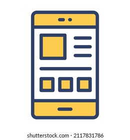 layout Icon. User interface Vector Illustration, As a Simple Vector Sign and Trendy Symbol in Line Art Style, for Design and Websites, or Mobile Apps,