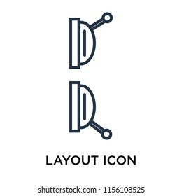 Layout icon vector isolated on white background, Layout transparent sign , thin symbol or stroke element design in outline style