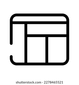 Layout Icon Vector Symbol Design Illustration