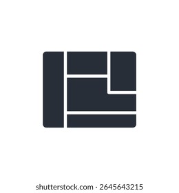 layout icon. vector.Editable stroke.linear style sign for use web design,logo.Symbol illustration.