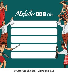 Ideia de layout com a cultura indonésia de Molucas