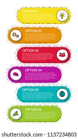 Layout of infograph with hand drawn business icons. Vector.