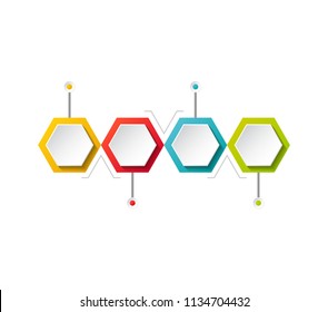 Layout of infographic with copyspace. Vector.