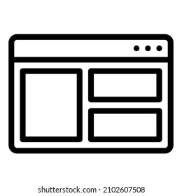 layout interface ui ux website webpage homepage browser web development icon