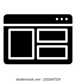 layout interface ui ux website webpage homepage browser web development icon