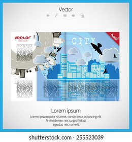 Layout journal, vector 
