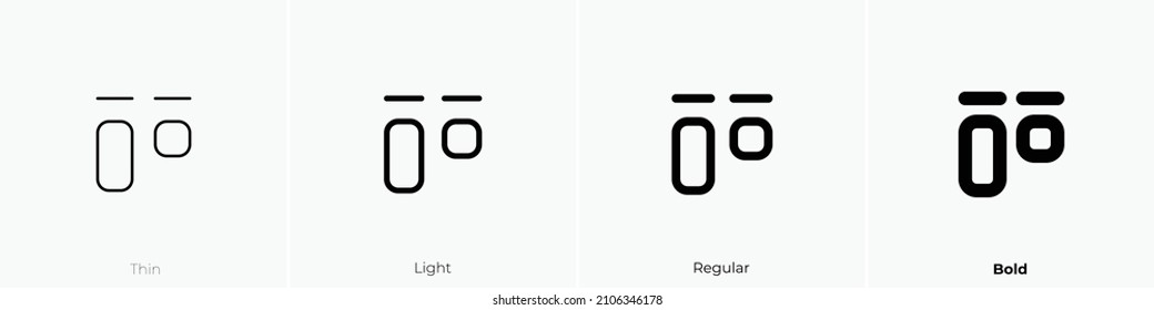 layout kanban icon. Thin, Light Regular And Bold style design isolated on white background