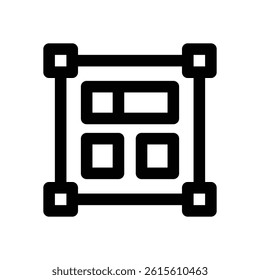 layout line icon. Clean and minimalist vector icon for websites, mobile apps, presentations, and logos. Fully scalable and customizable for any project.