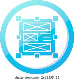 Design de ícone de vetor de Linha de Layout