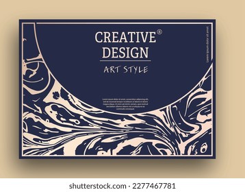 Das Layout eines luxuriösen Produktverpackungs-Design, Cover, Poster, Banner, Broschüre, Poster. Eine kreative Idee von luxuriöser Innendekoration, Dekoration und kompositorischer Kreativität